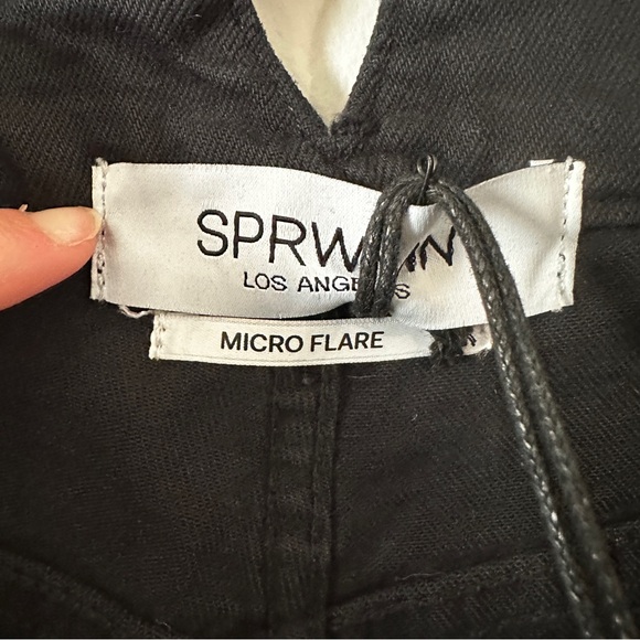 SPRWMN LA | Black High Waist Micro Flare leg Pants size 28 - Picture 9 of 10